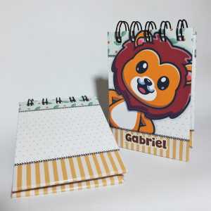 Bloquinho Capa Dura 7x10cm Capa Dura + Miolo: (50 Folhas de Offset 75g) 7x10cm Capas 4x0 (Colorido só por Fora) - Miolo Branco Laminação BOPP Encadernação Wire-o Preto 