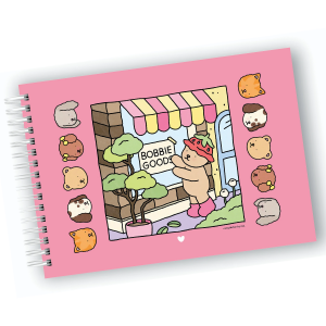 Livro para Colorir Bobbie Goods Capa Dura + Miolo: (50 ou 100 Folhas de Offset 180g) 21x15,5cm Capas 4x0 (Colorido só Frente) - Miolo 1x0 (Preto e Branco, Só Frente) Laminação Holográfica Encadernação Wire-o Vai com Folha de Acetato para não manchar os Desenhos